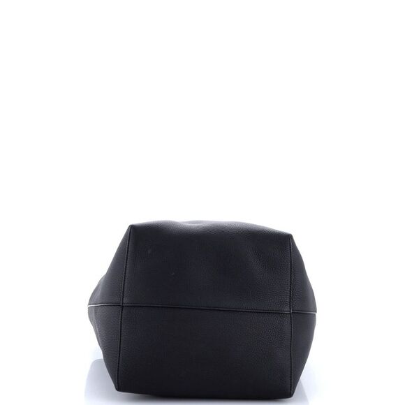 The Row N/S Park Tote Leather Medium Black - Picture 4 of 6